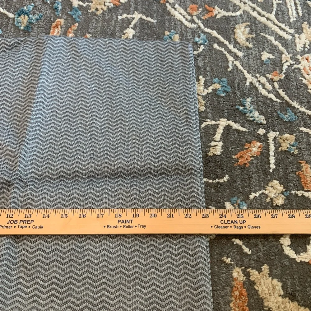 6 Pillow Cases Custom Made Zip Cream Gray Geometric Design‎ & 2 Solid Gray EUC
